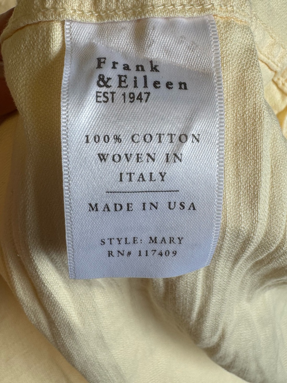Frank & Eileen Mary Mary Classic Shirt Dress Daisy Denim Large Coastal Euro - Picture 14 of 16